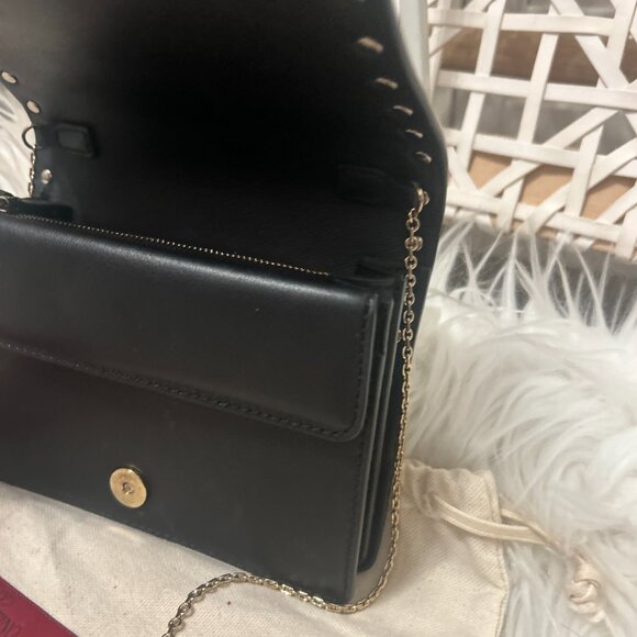 Valentino Garavani Rockstud Crossbody-golden bronze tone rockstuds and chain - Picture 6 of 11